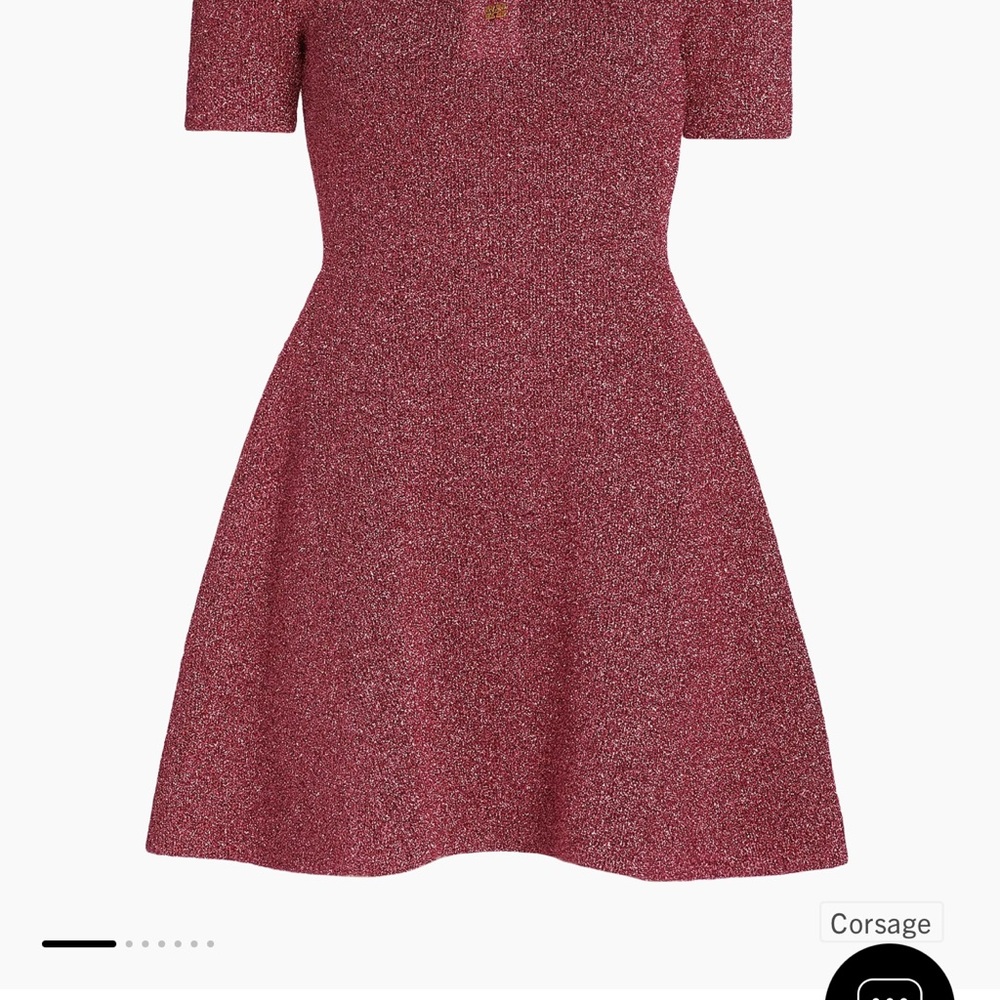 Ganni Pink Glitter Mini Dress